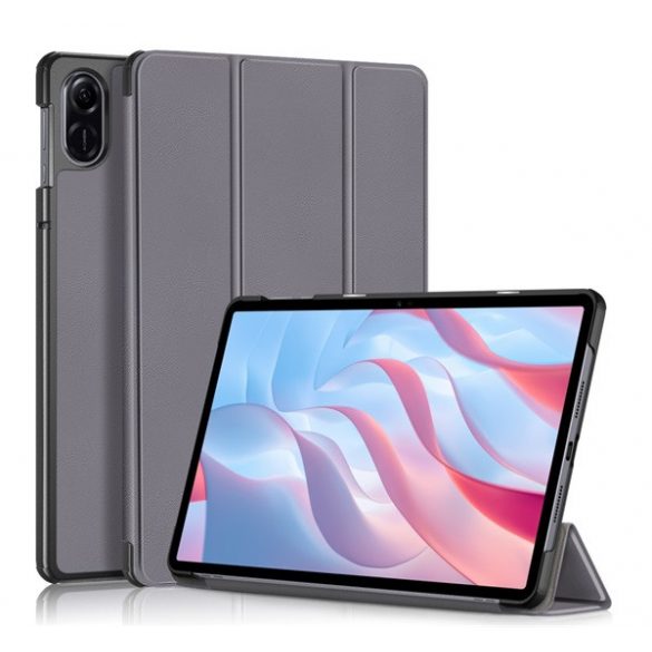 Husă în picioare, efect piele (FLIP, deschidere laterală, TRIFOLD, suport de masă) DARK GREY Honor Pad X9