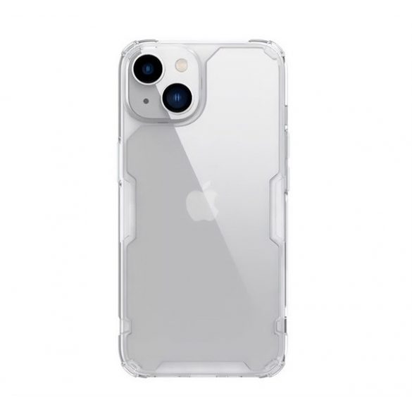 Protector de telefon din plastic NILLKIN NATURE PRO (cadru din silicon, rezistenta medie la impact, colt cu perna de aer) TRANSPARENT Apple iPhone 15 Plus