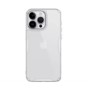 Protector de telefon din plastic NILLKIN NATURE PRO (cadru din silicon, rezistenta medie la impact, colt cu perna de aer) TRANSPARENT Apple iPhone 15 Pro