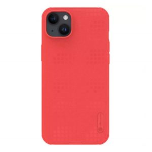 Protector de telefon din plastic NILLKIN SUPER FROSTED PRO (rezistent mediu la impact, cauciucat, suprafață aspră) RED Apple iPhone 15 Plus