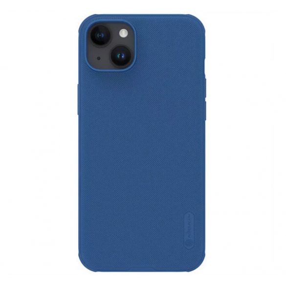 Protector de telefon din plastic NILLKIN SUPER FROSTED PRO (rezistență medie la impact, cauciucat, suprafață rugoasă) ALBASTRU ÎNCHIS Apple iPhone 15 Plus