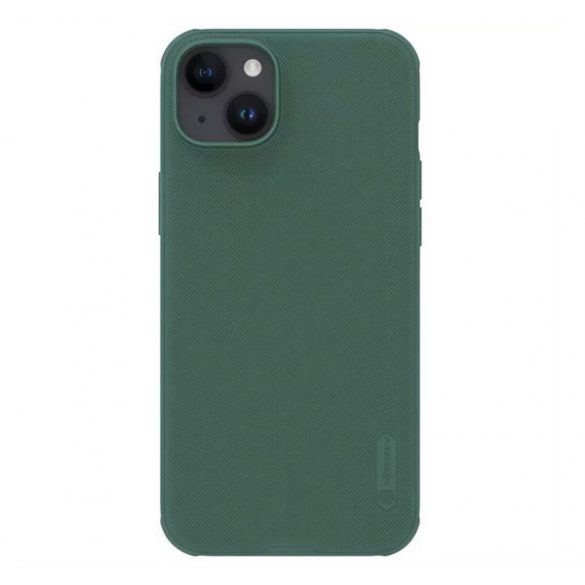 Protector de telefon din plastic NILLKIN SUPER FROSTED PRO (rezistență medie la impact, cauciucat, suprafață rugoasă) VERDE ÎNCHIS Apple iPhone 15 Plus