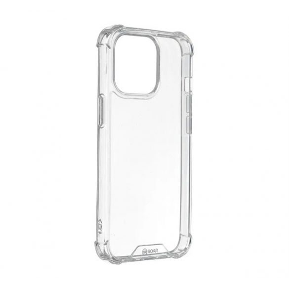 Protector de telefon din plastic ROAR JELLY ARMOR (cadru din silicon, rezistenta medie la impact, colt cu perna de aer) TRANSPARENT Apple iPhone 15 Pro