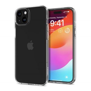 SPIGEN LIQUID CRYSTAL Husă silicon pentru telefon (impact mediu rezistent, bubble heel) pentru Apple iPhone 15 Plus