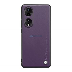 Husă silicon pentru telefon (spate din piele, protecție cameră, decor metalic) BORDO Honor 90 5G