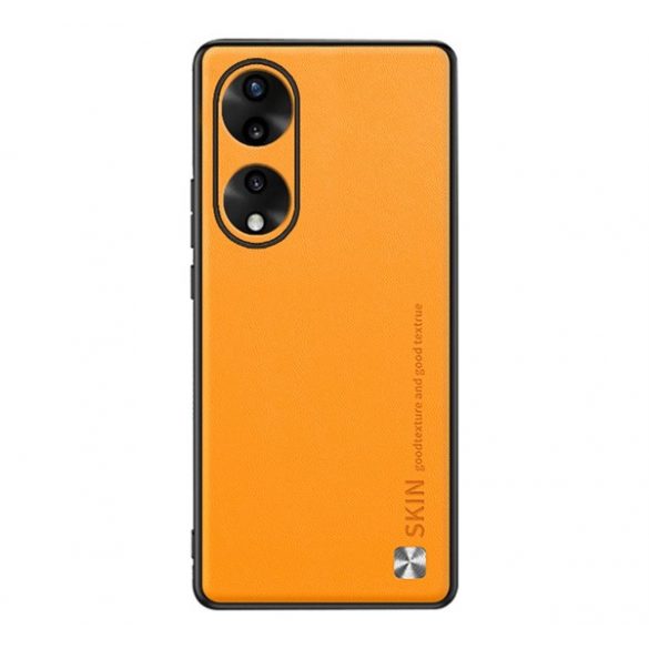 Protecție siliconică pentru telefon (spate din piele, protecție cameră, decor metalic) BARNA Honor 90 5G