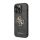 Protector de telefon din plastic CG MOBILE GUESS 4G BIG METAL LOGO (rezistent mediu la impact, spate cu efect piele) GRI Apple iPhone 15 Pro Max