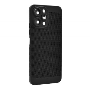 protecțiede plastic pentru telefon (respirabil, model perforat, protecție pentru cameră) negru Xiaomi Redmi 12