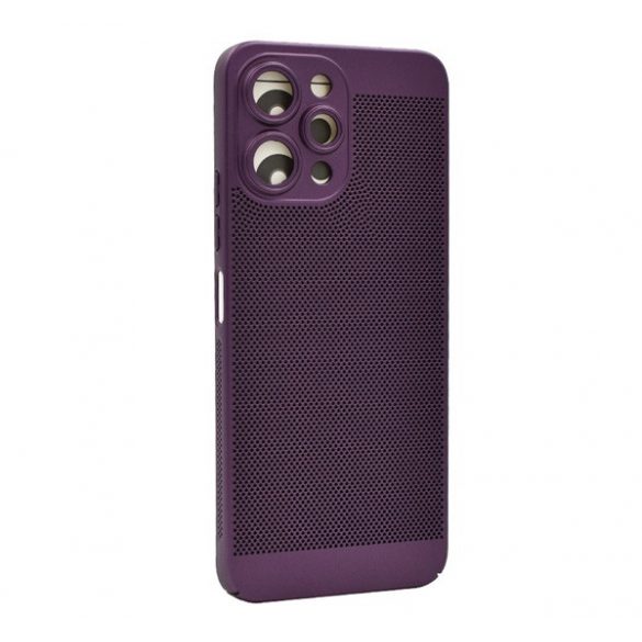 Protector din plastic pentru telefon (respirabil, model perforat, protectie pentru camera) PURPLE Xiaomi Redmi 12