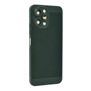 Protectie din plastic pentru telefon (respirabila, model perforat, protectie camera) VERDE INCHIS Xiaomi Redmi 12