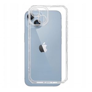 Protectie din silicon pentru telefon (rezistenta la impact mediu, cadru cu perna de aer) TRANSPARENT Apple iPhone 15