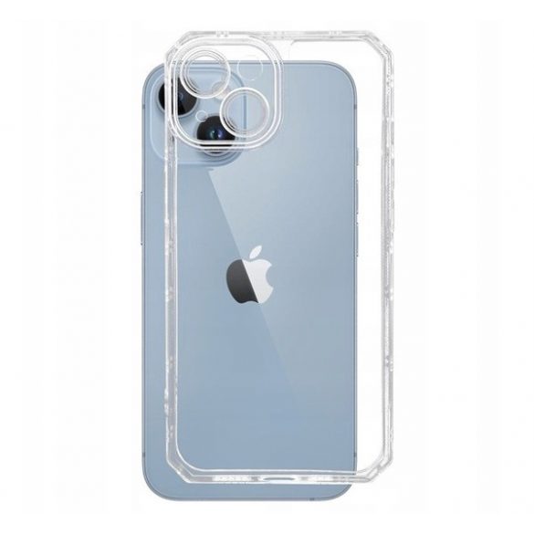 Protectie din silicon pentru telefon (rezistenta la impact mediu, cadru cu perna de aer) TRANSPARENT Apple iPhone 15