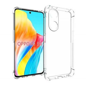 Protectie din silicon pentru telefon (rezistenta la impact medie, colt cu perna de aer) TRANSPARENT Oppo A98 5G