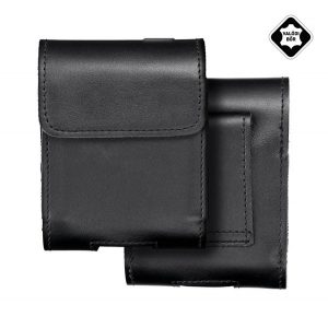 Husă culcată, piele naturală (cu clip pe curea, magnetic) negru Samsung Galaxy Z Flip (SM-F700F), Samsung Galaxy Z Flip 5G (SM-F707B), Samsung Galaxy Z Flip3 5G (SM-F711), Samsung Galaxy Z Flip4 5G (SM-F721), Samsung Galaxy Z Flip5 5G (SM-F731), Huaw