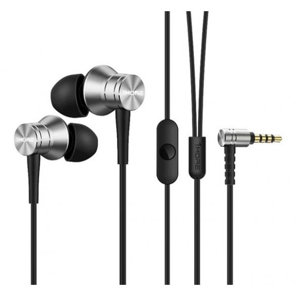 1 MAI MULT Căști Piston Fit STEREO (mufă de 3,5 mm, microfon, buton de înregistrare) SILVER