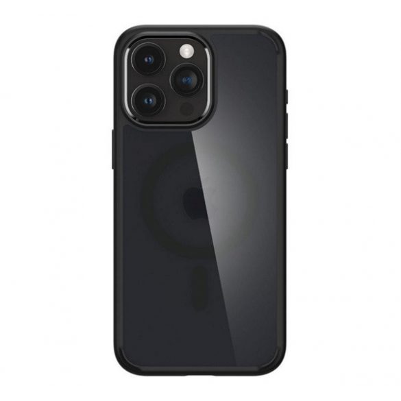 Protectie de telefon din plastic SPIGEN ULTRA HYBRID MAG (rezistenta la impact mediu, cadru cu perna de aer, compatibil Magsafe) NEGRU Apple iPhone 15 Pro