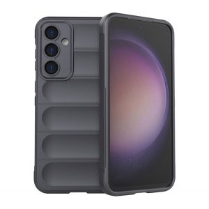 Protectie din silicon pentru telefon (rezistenta la socuri, protectie pentru camera, 3D) GRI INCHIS Samsung Galaxy S23 FE (SM-S711)