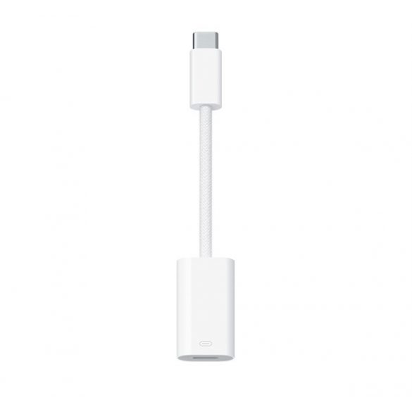 Cablu adaptor APPLE (priza fulger - Tip-C) ALB