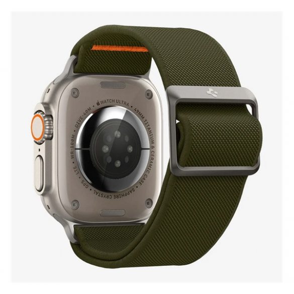 Curea de rezervă SPIGEN LITE FIT ULTRA (dimensiune personalizată, mare, textil) VERDE ÎNCHIS Apple Watch Series 1 42mm, Apple Watch Series 2 42mm, Apple Watch Series 3 42mm, Apple Watch Series 4 44mm, Apple Watch Series 5 44mm, Apple Watch Series 6 