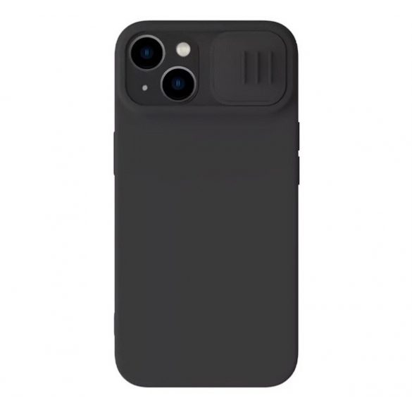 Protector de telefon din silicon NILLKIN CAMSHIELD SILKY (mat, interior din pluș din microfibră, protecție camerei, ecologic) NEGRU Apple iPhone 15 Plus