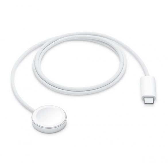 Încărcător de birou APPLE (Tip-C, wireless, încărcător rapid, 100 cm, textil, succesor MX2H2ZM/A, încărcător Apple Watch) ALB