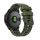 Curea de schimb (dimensiune personalizată, 22 mm, silicon, cataramă neagră, conexiune QuickFit) VERDE ÎNCHIS/NEGRU Garmin Epix (Gen2), Garmin Fenix ​​​​3, Garmin Fenix ​​​​3 HR, Garmin Fenix ​​​​5, Garmin Fenix ​​​​6 , Garmin Fenix ​​​​6 Pro, Garmin