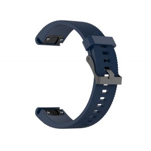 Curea de schimb (dimensiune personalizată, 20 mm, silicon, diamant, conexiune QuickFit) ALBASTRU ÎNCHIS Garmin Epix Pro (Gen2) 42 mm, Garmin Fenix ​​​​5S, Garmin Fenix ​​​​5S Plus, Garmin Fenix ​​​​6S, Garmin Fenix ​​​​6S Pro , Garmin Fenix ​​​​6S P