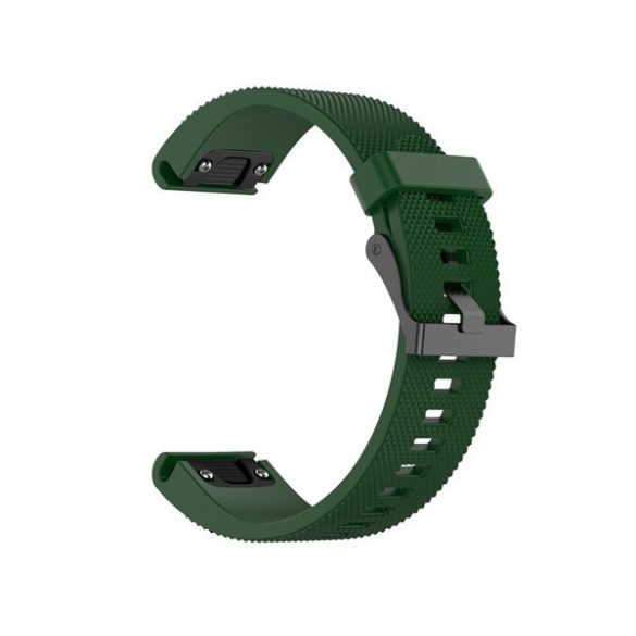 Curea de schimb (dimensiune personalizată, 20 mm, silicon, diamant, conexiune QuickFit) VERDE ÎNCHIS Garmin Epix Pro (Gen2) 42 mm, Garmin Fenix ​​​​5S, Garmin Fenix ​​​​5S Plus, Garmin Fenix ​​​​6S, Garmin Fenix ​​​​6S Pro , Garmin Fenix ​​​​6S Pro 