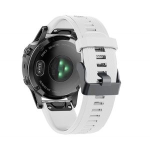 Curea de rezervă (dimensiune personalizată, 22 mm, silicon, diamant, conexiune QuickFit) ALB Garmin Epix (Gen2), Garmin Fenix ​​​​3, Garmin Fenix ​​​​3 HR, Garmin Fenix ​​​​5, Garmin Fenix ​​​​6, Garmin Fenix ​​​​​6 Pro, Garmin Fenix ​​​​6 Pro Solar