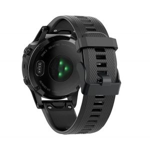 Curea de schimb (dimensiune personalizată, 22 mm, silicon, diamant, conexiune QuickFit) NEGRU Garmin Epix (Gen2), Garmin Fenix ​​​​3, Garmin Fenix ​​​​3 HR, Garmin Fenix ​​​​5, Garmin Fenix ​​​​6, Garmin Fenix ​​​​​6 Pro, Garmin Fenix ​​​​6 Pro Sola