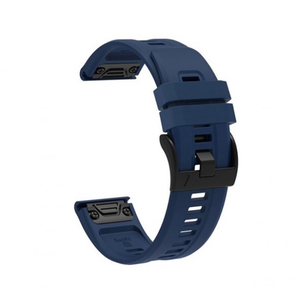 Curea (personalizată, 26 mm, silicon, reglabilă, conexiune QuickFit) BACK albastruGarmin Fenix 6X Pro, Garmin Fenix 6X Pro Sapphire, Garmin Epix Pro (Gen2) 51mm, Garmin Fenix 7X Pro Solar, G