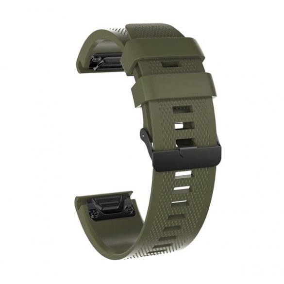 Curea de schimb (dimensiune personalizată, 26 mm, silicon, diamant, conexiune QuickFit) VERDE ÎNCHIS Garmin Epix Pro (Gen2) 51 mm, Garmin Fenix ​​​​5X, Garmin Fenix ​​​​6X, Garmin Fenix ​​​​6X Pro, Garmin Fenix ​​​​6X Pro Sapphire, Garmin Fenix ​​​​