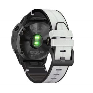 Curea de schimb (dimensiune personalizată, 22mm, efect piele, conexiune QuickFit) GR DESCHIS Garmin Fenix ​​​​3, Garmin Fenix ​​​​6, Garmin Fenix ​​​​6 Sapphire, Garmin Fenix ​​​​6 Pro, Garmin Fenix ​​​​5, Garmin Fenix ​​3 HR, Garmin Epix (Gen2), Ga