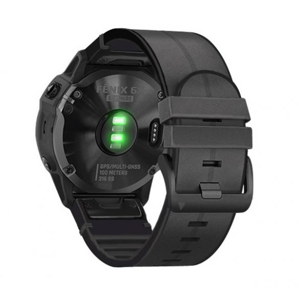 Curea de schimb (dimensiune personalizată, 26 mm, efect piele, conexiune QuickFit) NEGRU Garmin Fenix ​​​​6X, Garmin Fenix ​​​​6X Pro Solar, Garmin Fenix ​​​​5X, Garmin Fenix ​​​​7X, Garmin Fenix ​​​​6X Pro, Garmin Fenix ​​6X Pro Sapphire, Garmin Fe