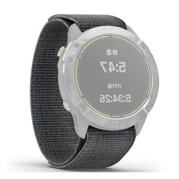 Curea de schimb (dimensiune personalizată, 20 mm, nailon, Velcro, respirabilă) GRI Garmin Fenix ​​​​6S, Garmin Fenix ​​​​6S Pro, Garmin Fenix ​​​​6S Sapphire, Garmin Fenix ​​​​5S, Garmin Fenix ​​​​6S Pro Solar, Garmin Fenix ​​​​6S Solar, Garmin Feni