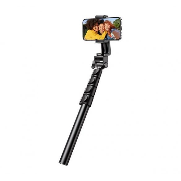 UGREEN selfie stick (universal, trepied din aluminiu, reglabil, declanșare la distanță Bluetooth, 170 cm) NEGRU