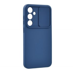 Protector de telefon din silicon (mat, interior din microfibră de pluș, protecție pentru cameră) ALBASTRU ÎNCHIS Samsung Galaxy S23 FE (SM-S711)