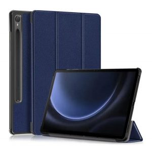 Husă stativă, efect piele (FLIP activ, deschidere laterală, funcție suport desktop TRIFOLD, suport S Pen) SEAT albastruSamsung Galaxy Tab S9 FE WIFI (SM-X510), Samsung Galaxy Tab S9 FE LTE (SM-X516)