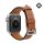 Curea de schimb (dimensiune personalizată, mică, piele naturală, perforată) MARO DESCHIS Apple Watch Series 9 41mm, Watch Series 3 38mm, Watch Series 2 38mm