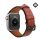 Curea de schimb (dimensiune personalizată, mică, piele naturală, perforată) BURGUNDY Apple Watch Series 9 41mm, Watch Series 3 38mm, Watch Series 2 38mm