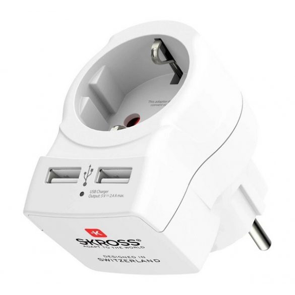 Distribuitor de retea SKROSS (4 prize AC+2 USB) ALB