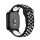 Curea de schimb (universală, 20 mm, silicon, perforată, respirabilă) NEGRU/ALB Huawei Watch GT 2 42 mm, Samsung Galaxy Watch Active 2 44 mm (SM-R820N), Samsung Galaxy Watch Active 2 40 mm (SM-R830N)