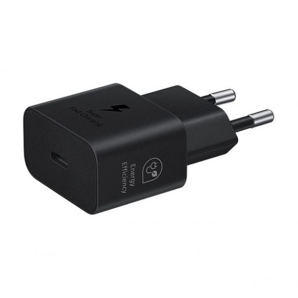 Încărcător SAMSUNG priză tip C (încărcător rapid 25W, GaN, PD) NEGRU