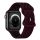 Curea de schimb (dimensiune personalizată, mică, silicon, perforată, respirabilă) NEGRU/BURGUND Apple Watch Series 9 41mm, Watch Series 8 41mm, Watch Series 7 41mm