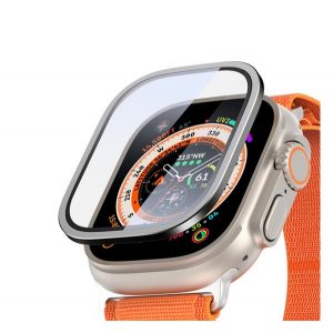 DUX DUCIS FLAS Display Protective sticlă (Aluminium frame, 9H) negru Apple Watch Ultra 2 49mm, Watch Ultra 49mm