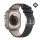 Curea de schimb DUX DUCIS YS (dimensiune personalizată, mare, piele naturală, reglabilă) NEGRU Apple Watch Ultra 49 mm, Watch Series 9 45 mm, Watch Series 8 45 mm