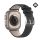 Curea de schimb DUX DUCIS YS (dimensiune personalizată, mică, piele naturală, reglabilă) NEGRU Apple Watch Series 9 41mm, Watch Series 8 41mm, Watch Series 7 41mm