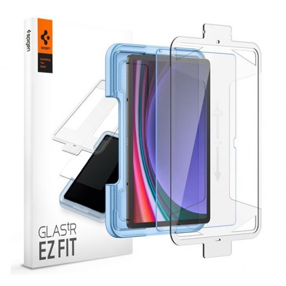 SPIGEN EZ FIT HD sticla de protectie pentru ecran (2.5D, prietenos cu carcasa, ultra-subtire, 0.2mm, 9H + cadru auxiliar) TRANSPARENT Samsung Galaxy Tab S9 LTE ​​​​(SM-X716), Galaxy Tab S9 WIFI (SM-X710)