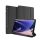 Husa DUX DUCIS DOMO in picioare, efect piele (activ, cu deschidere laterala, TRIFOLD, suport desktop, suport creion, model textil) NEGRU Samsung Galaxy Tab S9 FE LTE (SM-X516), Samsung Galaxy Tab S9 FE WIFI (SM-X510)