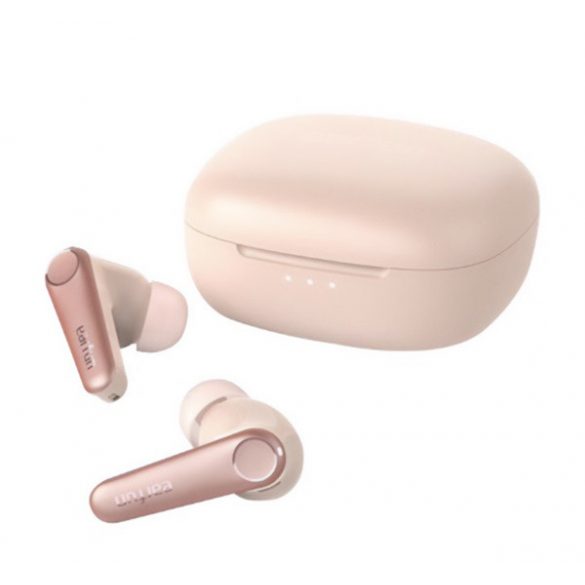 Căști bluetooth EARFUN AIR PRO 3 STEREO (v5.3, TWS, microfon, filtru de zgomot activ, IPX5 rezistent la apă + carcasă de încărcare) CULOARE ROZ